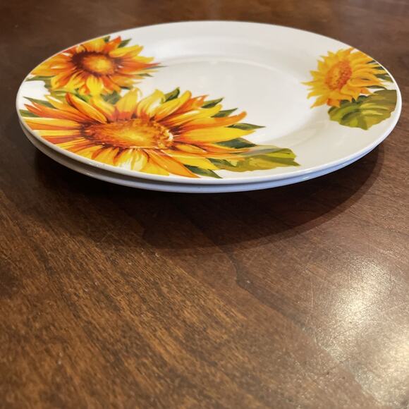 Royal Norfolk SunFlower Salad Plates Ceramic 7.5” Set Of 2 - H529 - Picture 9 of 9